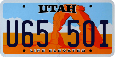 UT license plate U655OI