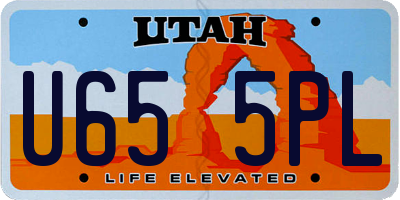 UT license plate U655PL