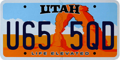 UT license plate U655QD