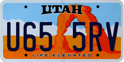 UT license plate U655RV
