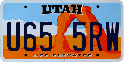 UT license plate U655RW