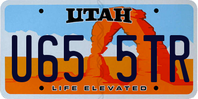 UT license plate U655TR