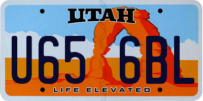 UT license plate U656BL