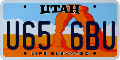 UT license plate U656BU