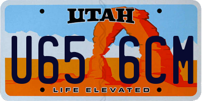 UT license plate U656CM