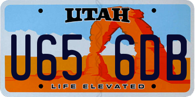 UT license plate U656DB
