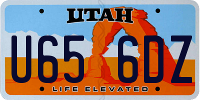 UT license plate U656DZ