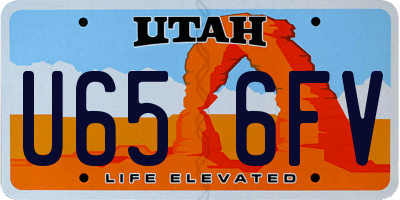 UT license plate U656FV
