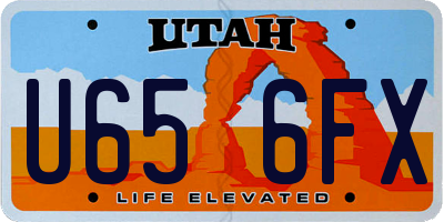 UT license plate U656FX