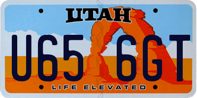 UT license plate U656GT