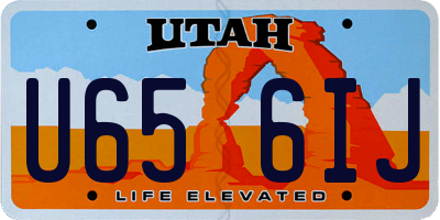 UT license plate U656IJ