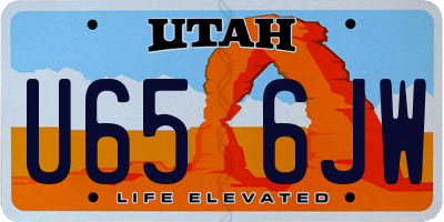 UT license plate U656JW