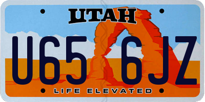 UT license plate U656JZ