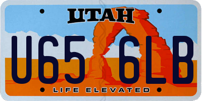 UT license plate U656LB