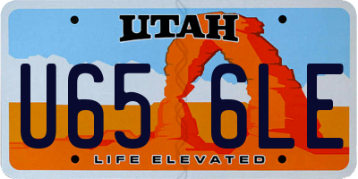 UT license plate U656LE