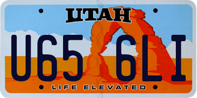 UT license plate U656LI
