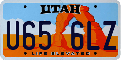 UT license plate U656LZ