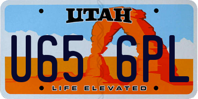 UT license plate U656PL