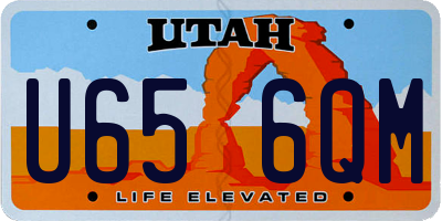 UT license plate U656QM