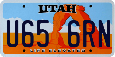 UT license plate U656RN