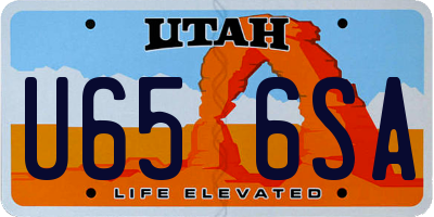 UT license plate U656SA