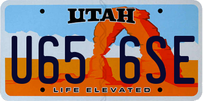 UT license plate U656SE