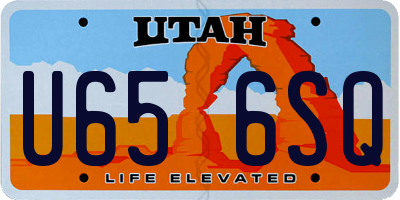 UT license plate U656SQ