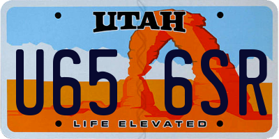 UT license plate U656SR