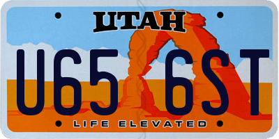 UT license plate U656ST