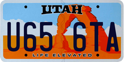 UT license plate U656TA