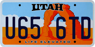 UT license plate U656TD