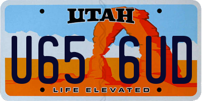 UT license plate U656UD
