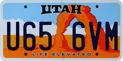 UT license plate U656VM