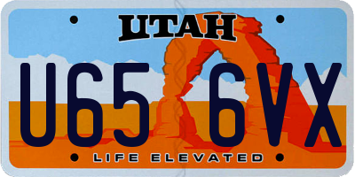 UT license plate U656VX