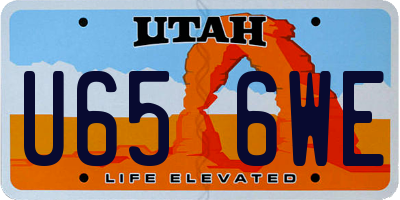 UT license plate U656WE