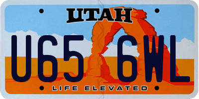 UT license plate U656WL