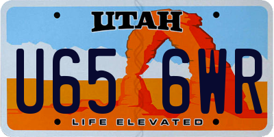 UT license plate U656WR