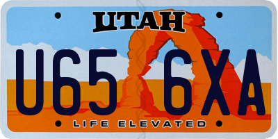 UT license plate U656XA