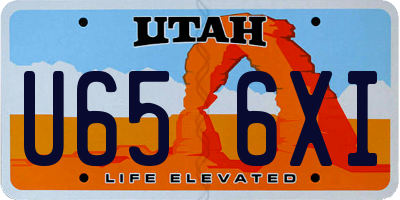 UT license plate U656XI