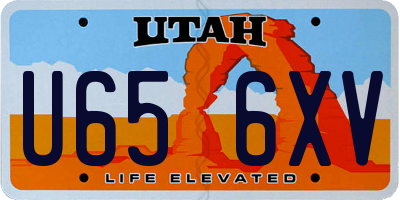UT license plate U656XV