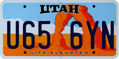 UT license plate U656YN