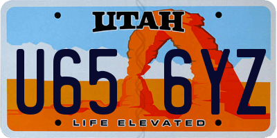 UT license plate U656YZ