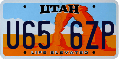 UT license plate U656ZP