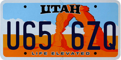 UT license plate U656ZQ