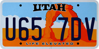 UT license plate U657DV