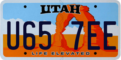 UT license plate U657EE