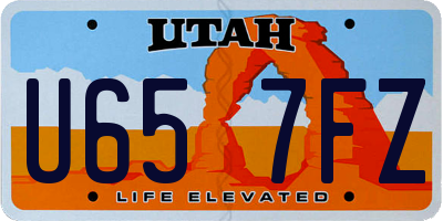 UT license plate U657FZ