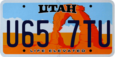 UT license plate U657TU