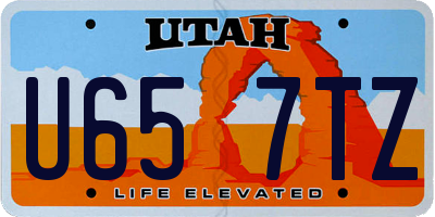 UT license plate U657TZ