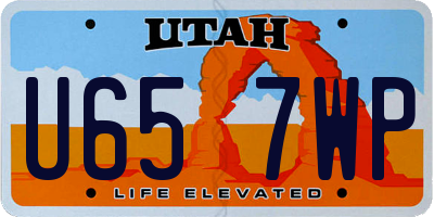UT license plate U657WP